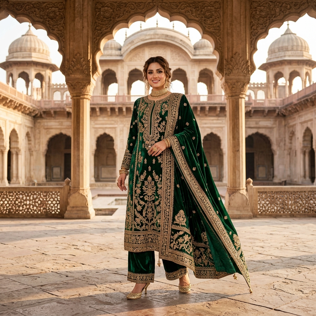 Zehra Emerald Velvet